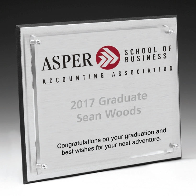 Brushed Aluminum 4 Color Process Plaque (8"x10"x1")