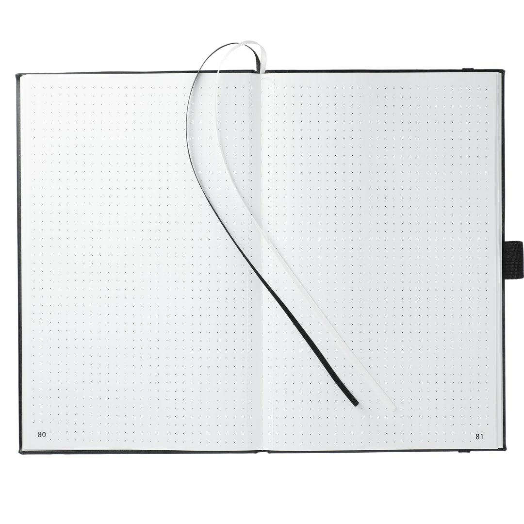 Front View of Black FSC® Mix 5.5" x 8.5" FUNCTION Bulleting Notebook