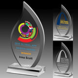 Multi-Faceted Acrylic Award (5" x 9 1/2" x 3/4") - Screen Print