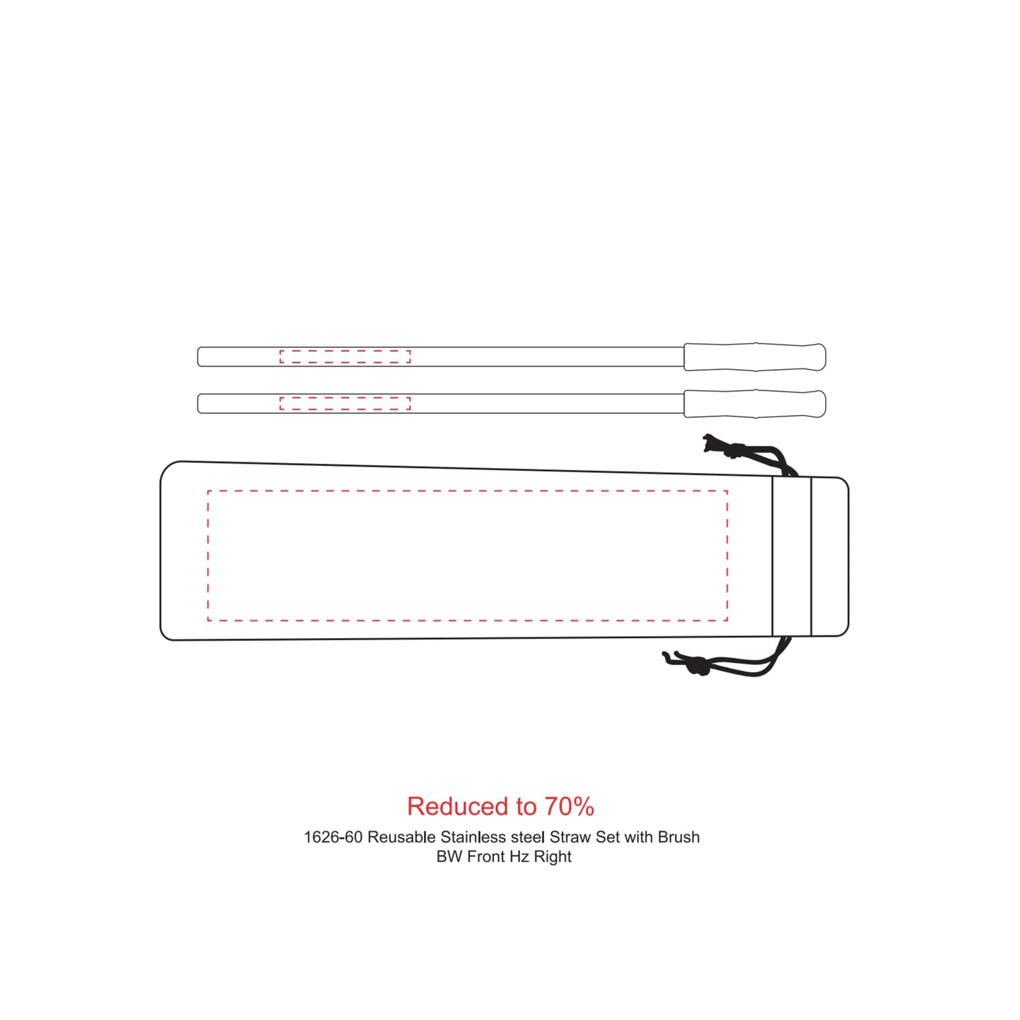 Reusable Stainless steel Straw Set with Brush
