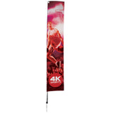 14.5' Streamline Rectangle Sail Sign Kit (Single-Sided with Ground Spike)