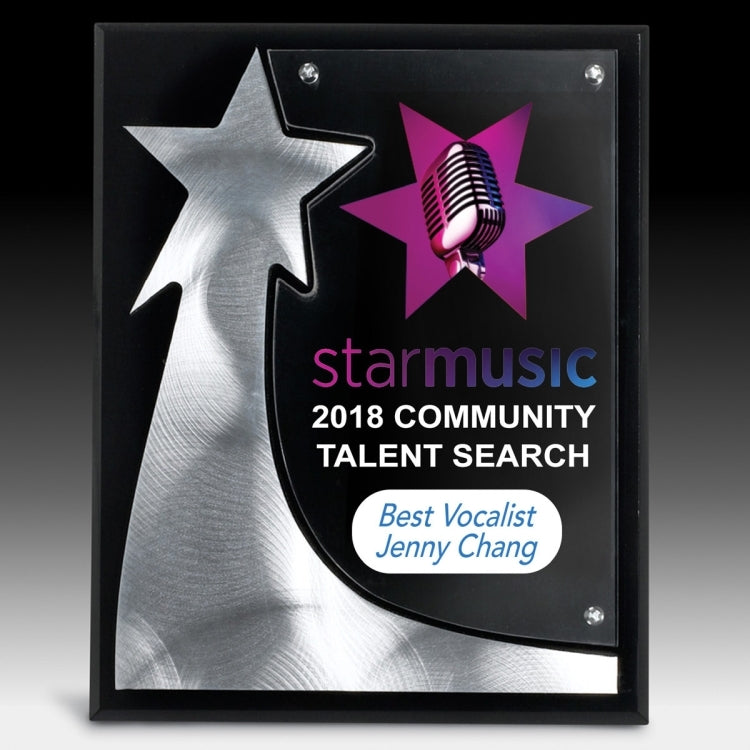 The Rising Star Plaque - Screen Printed - (8" x 10" x 3/4")