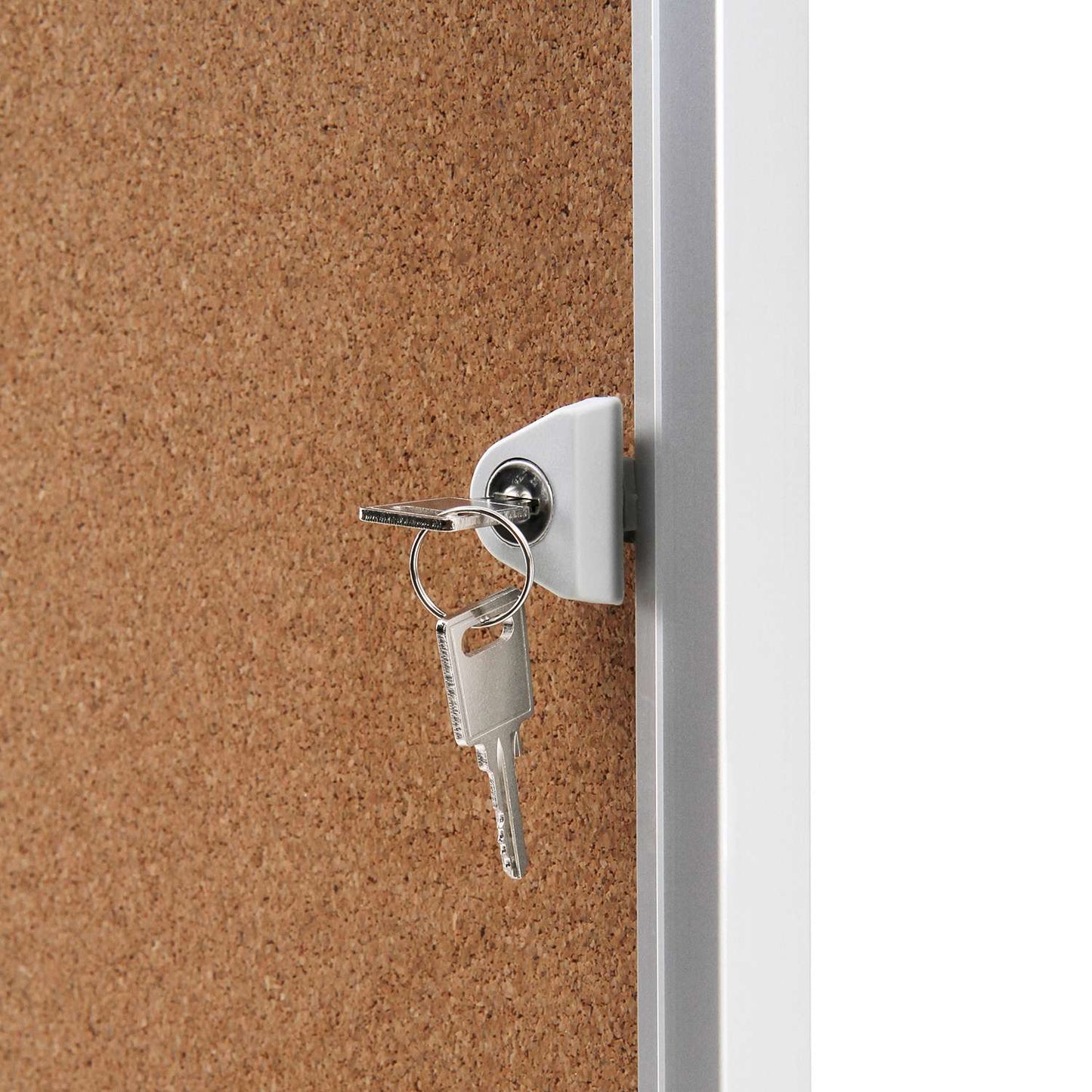 20"W x 14"H Cork Indoor Enclosed Bulletin Board Economy