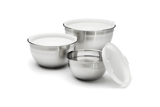 Cuisinart Stainless Steel Mixing Bowls with Lids - Set of 3
