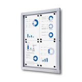 21"W x 28"H Indoor Enclosed Bulletin Board Safety Corner