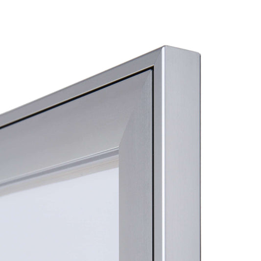 21"W x 28"H Indoor Enclosed Bulletin Board Silver FR