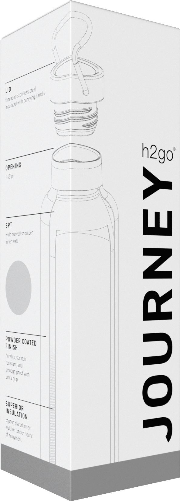 stainless 24 oz h2go journey