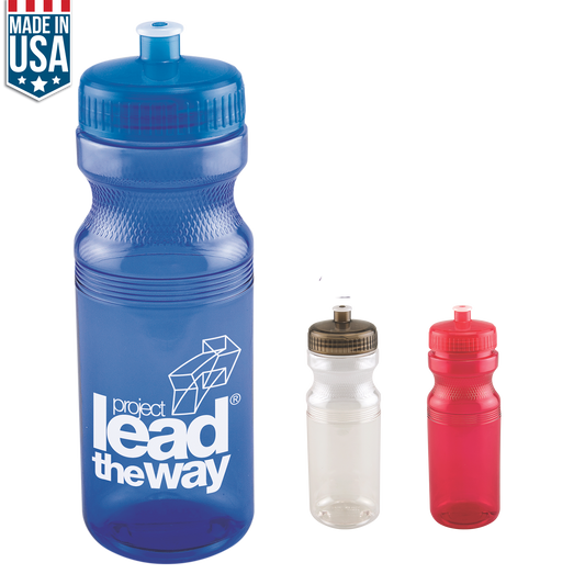 Blue Translucent 24 Oz Polyclear Water Bottle