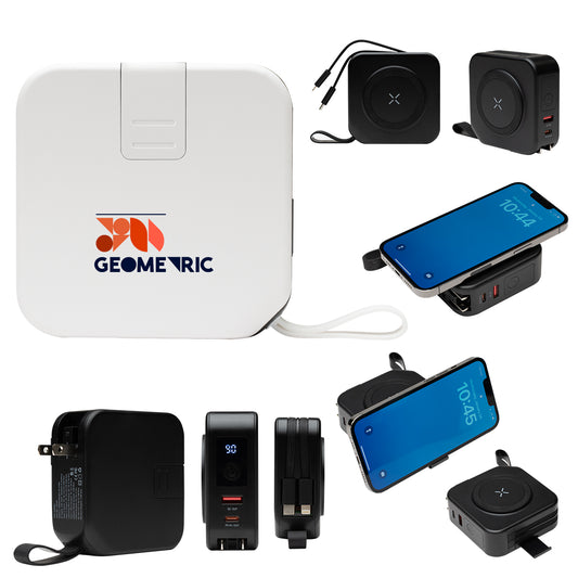 BLACK WITH BLACK 10,000 mAh 5-In-1 Universal Charger