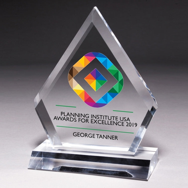 Multi-Faceted Acrylic Award - 53/4” x 7 1/2” - 4 Color Process