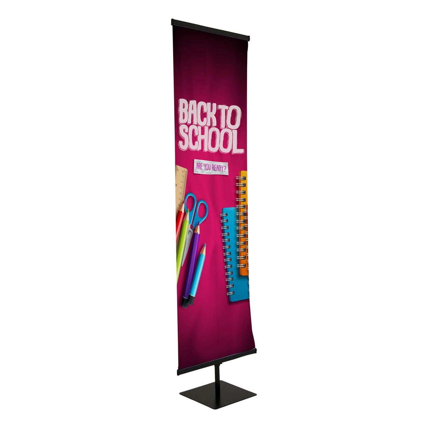 24" Everyday Snap Rail Banner Display Single-Sided Kit
