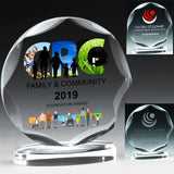Round Scalloped Award - Laser Engraved