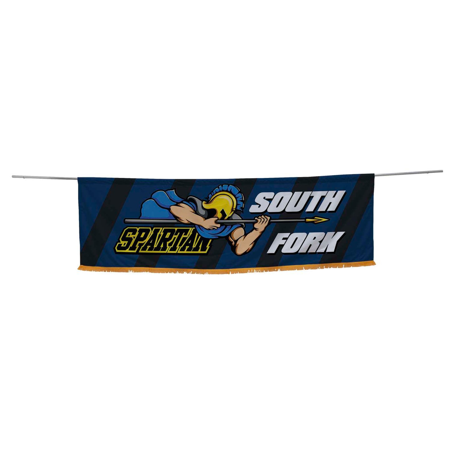 3' x 10' Parade Banner Straight Bottom Kit with Gold Fringe