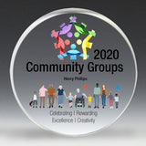 PhotoImage® Round Paperweight - 4” dia x 1/2”