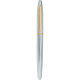 Front View of Silver Sheaffer® VFM Polished Chrome with Gold Roller Bal