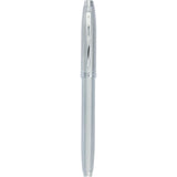 Front View of Silver Sheaffer® 100 Brushed Chrome Roller Ball