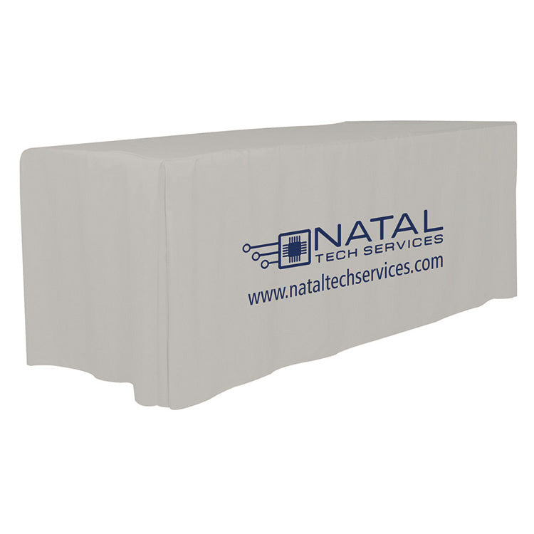 "Omaha Eight" 4-Sided Fitted Style Table Covers & Table Throws (Spot Color Print) / Fits 8 ft Table
