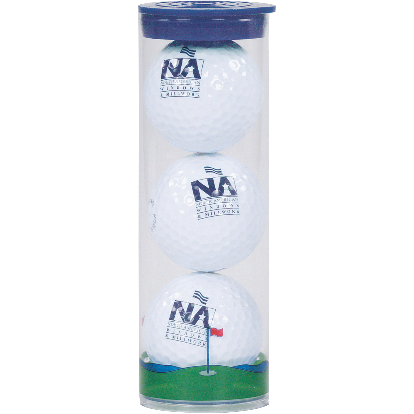 3 Ball Clear Tube With Wilson Chaos Golf Balls