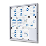 38"W x 40"H Indoor Enclosed Bulletin Board Safety Corner