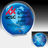 Screen Printed Globe Graphic Award - 5" Dia