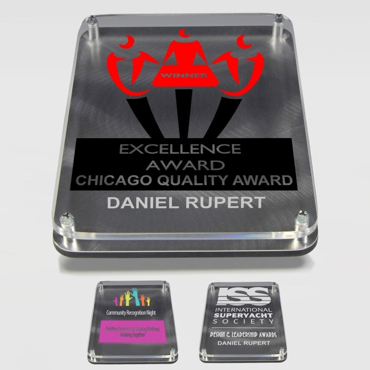 Spirit Floating Awards (5"W x 7"H x 11/18"D) - Screen Printed
