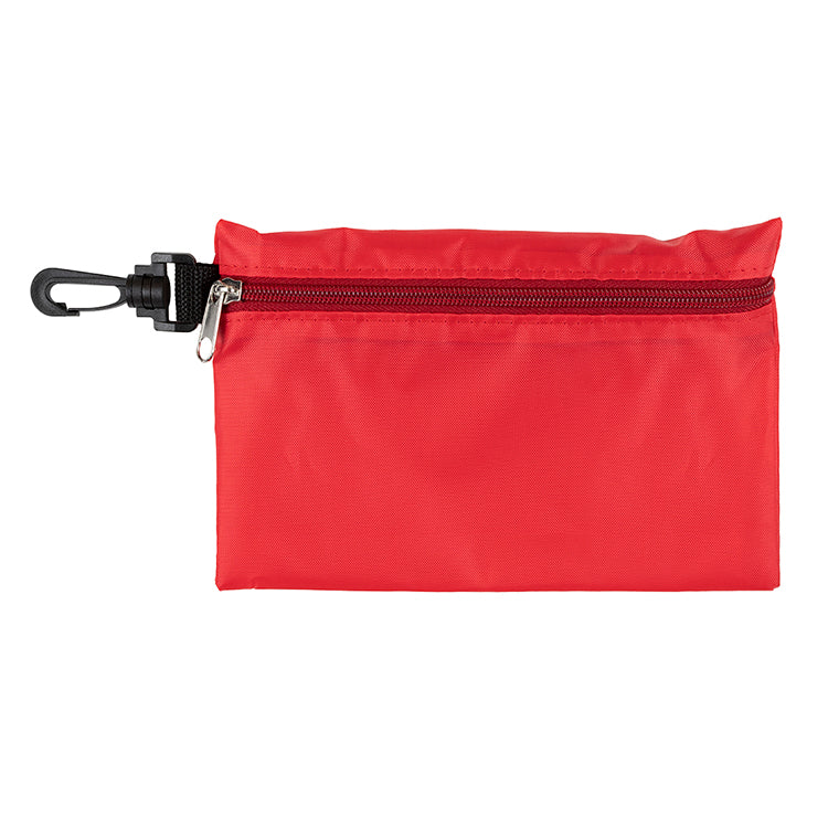 "Ariel" 12 Piece Safety Kit in Zipper Pouch with Carabiner Attachment