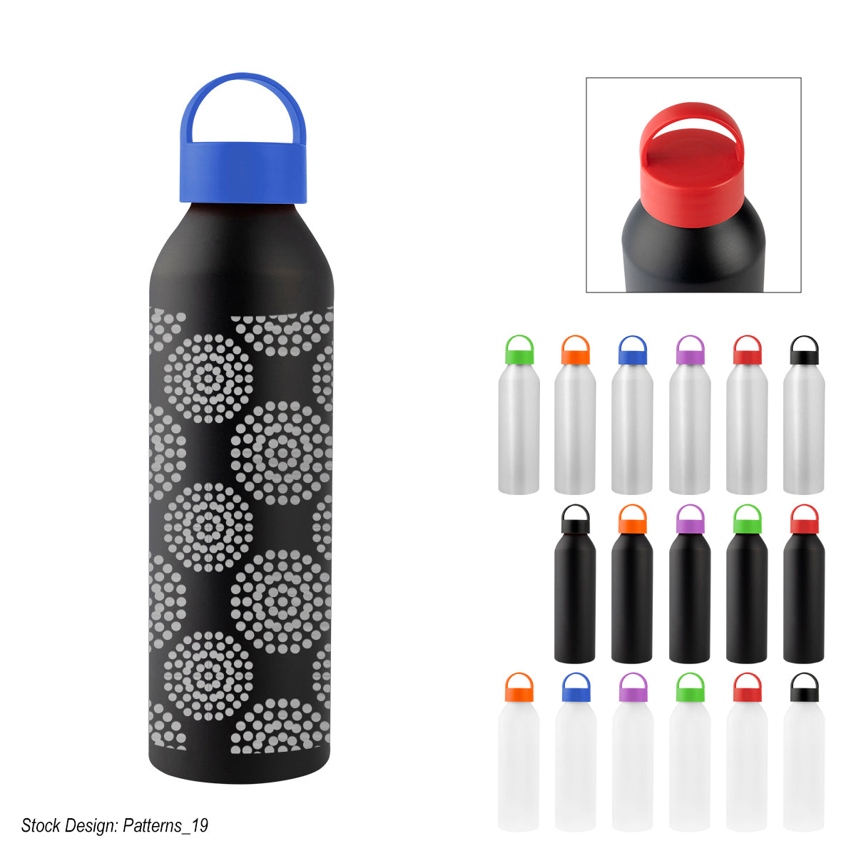 22 Oz. Full Laser Darcy Aluminum Bottle