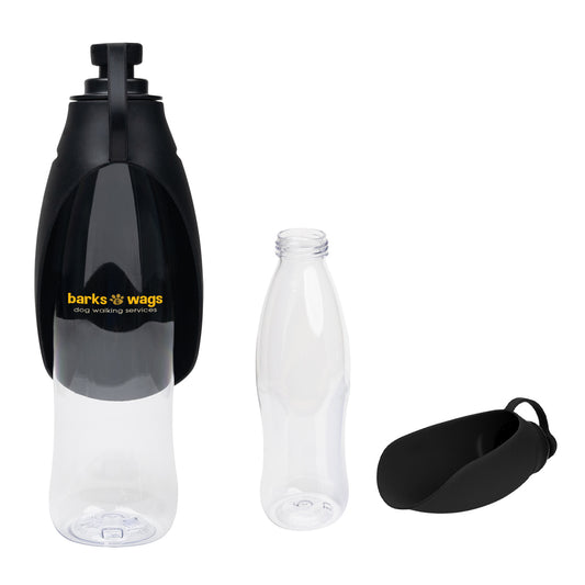 21 Oz. Recycled Pet Water Bottle & Dispensing Bowl