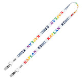 “ROMEO” 5/8” Dual Attachment Soft & Smooth Sublimation Lanyard