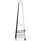 Front View of Clear JAFFA® Barclay Obelisk