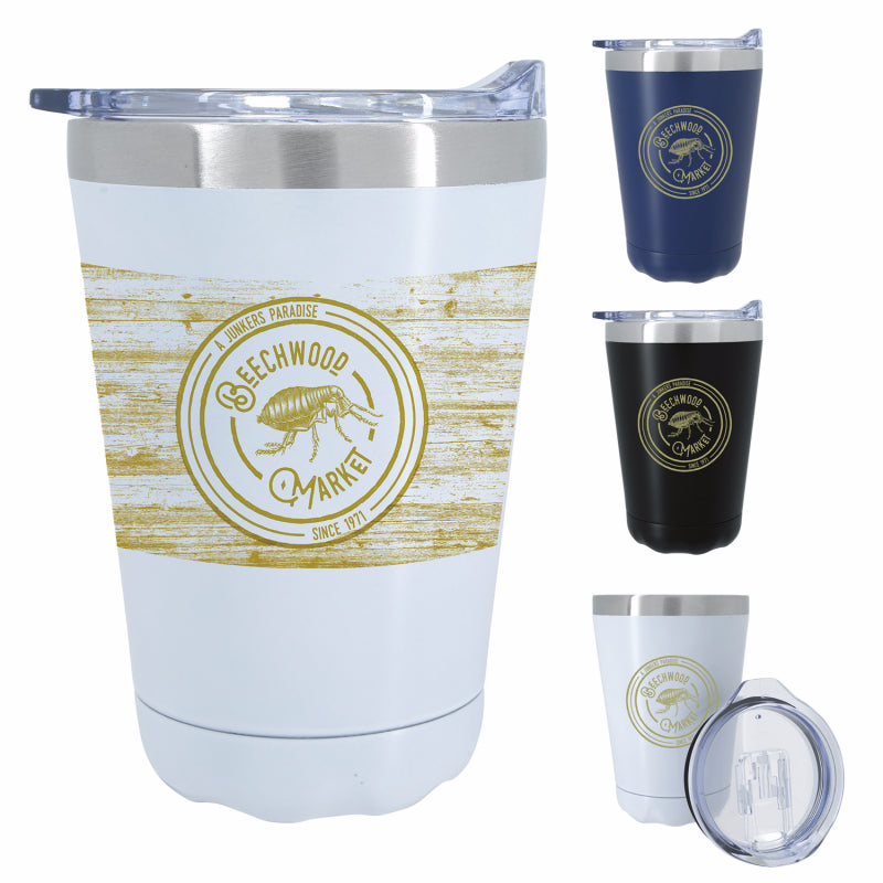 Front View of White Good Value™ Force Tumbler - 12 oz.