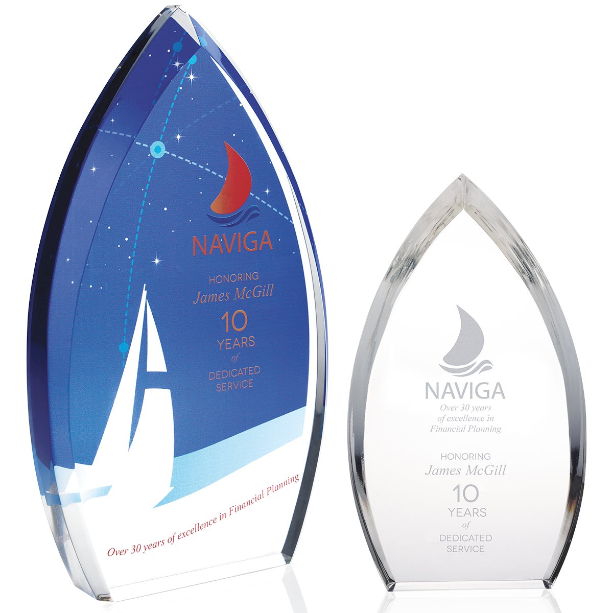 Clear JAFFA® Enterprise Teardrop Award