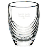 Front View of Clear MARIO CIONI Siena Clear Crystal Vase