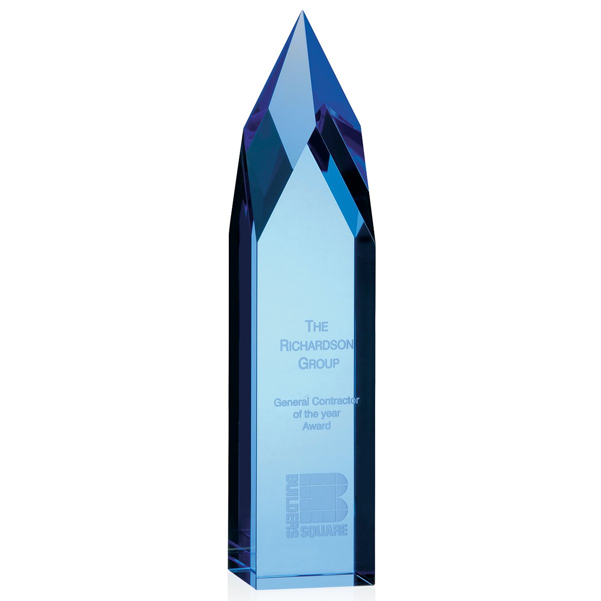 Front View of Blue JAFFA® Ice Pillar - Blue