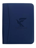 Front View of Black Arrow Zippered Padfolio