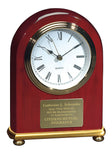 Front View of Rosewood JAFFA® Rosewood Arch Clock