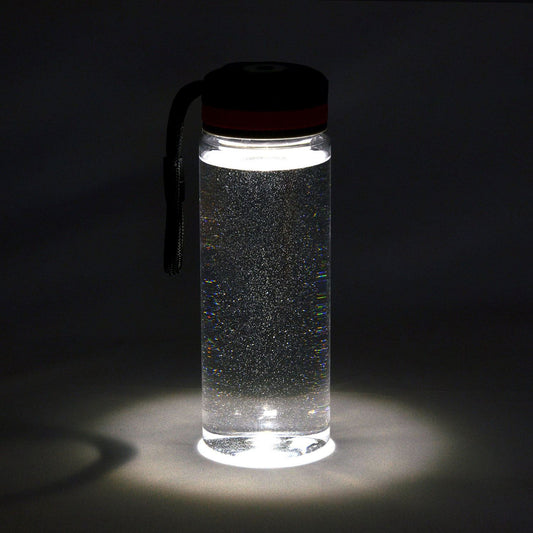 Front View of Gray EPEX® Cosmic Campground Tritan® COB Lantern Bottle - 27 oz.