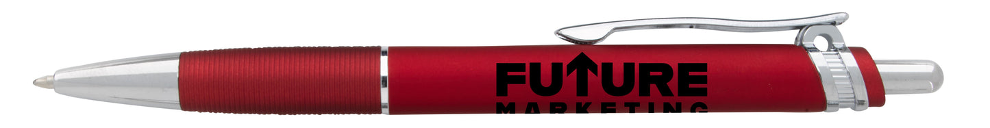 Front View of Black Good Value™ Apex Metal Pen