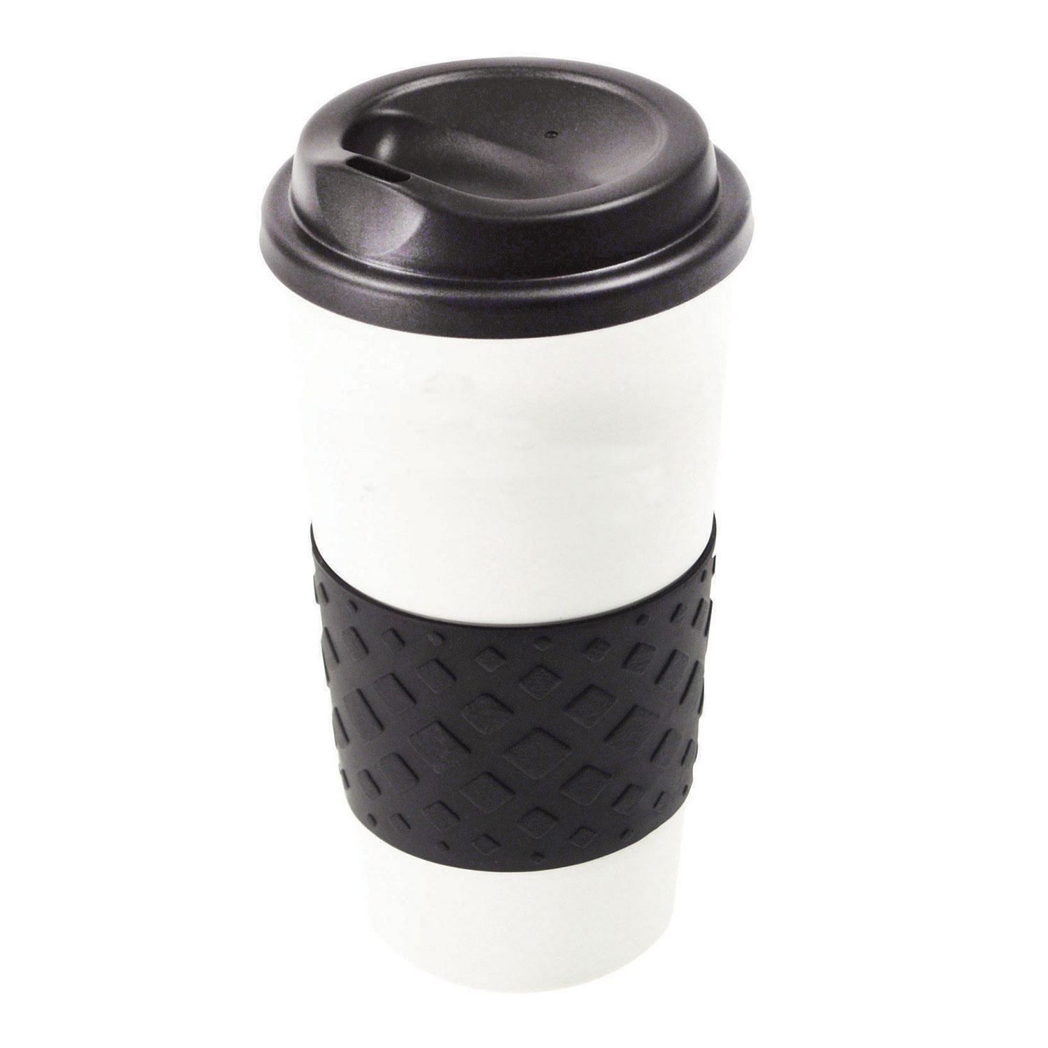 Front View of Black Good Value™ 16 oz. Grip N Go Grande