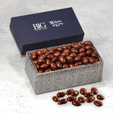Chocolate Covered Almonds in Navy & Silver Gift Box