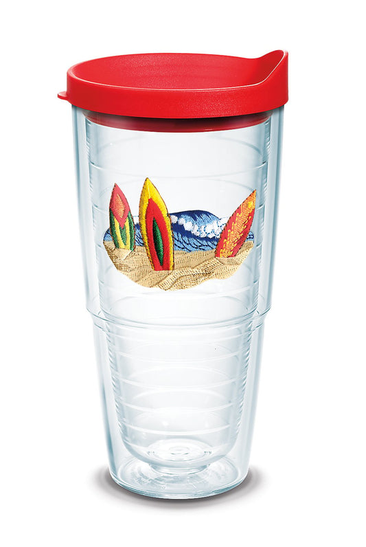 Front View of Black Tervis® Classic Tumbler Embroidered Emblem - 24 oz.