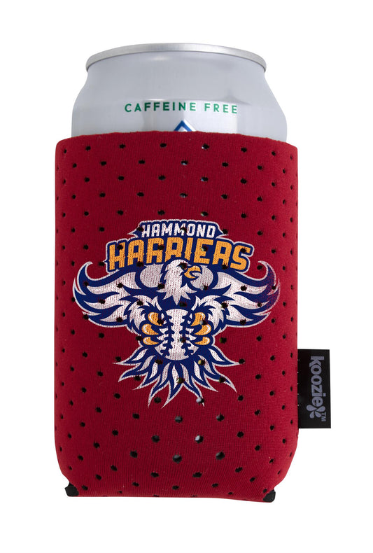 Front View of Black Koozie® Perforated RPET Can Cooler