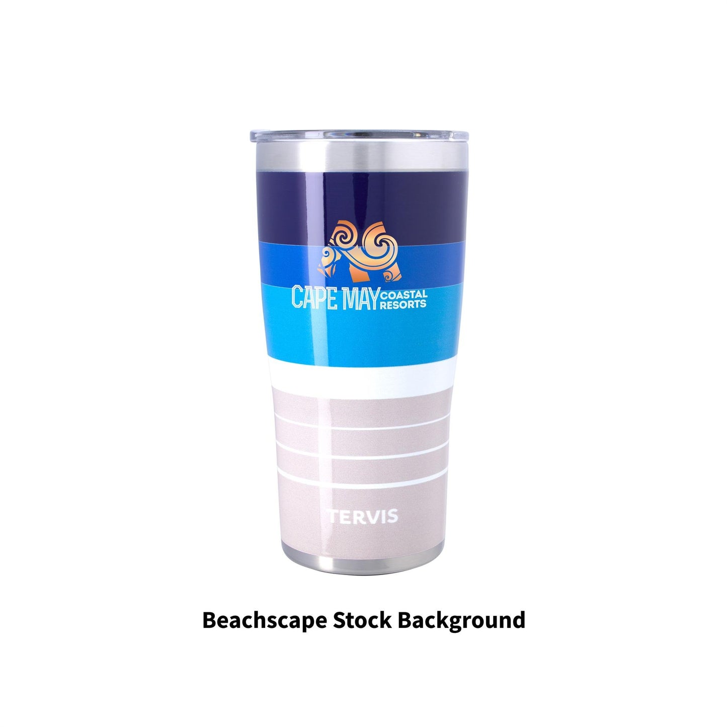 Front View of Black Tervis® Stainless Steel Traveler™ Tumbler - 20 oz.