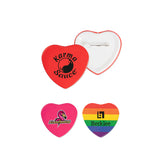 Rainbow 2" Heart Shaped Button