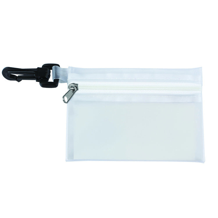 "Cambell" Mobile Tech Earbud and Charging Cables Kit In Translucent Carabiner Zipper Pouch