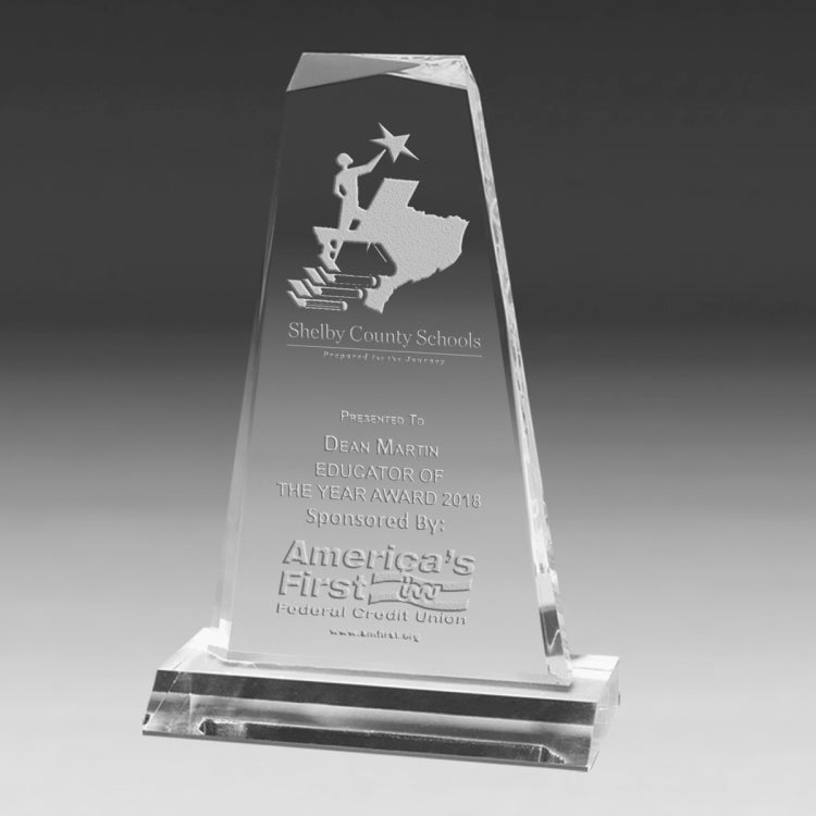 Multi-Faceted Acrylic Award - 8 3/4" - Laser Engraved