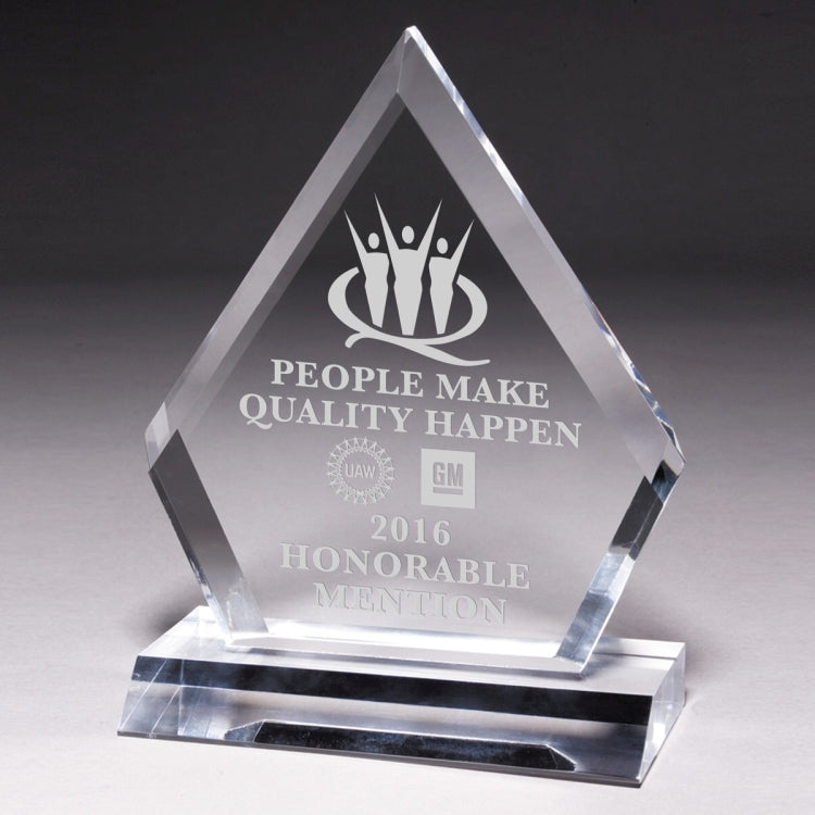 Multi-Faceted Acrylic Award - 53/4” x 7 1/2” - 4 Color Process