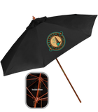Black 9' Wooden Market Umbrella