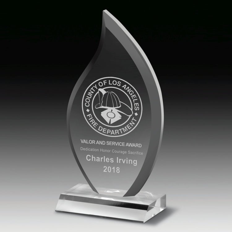 Multi-Faceted Acrylic Award (5" x 9 1/2" x 3/4") - Screen Print