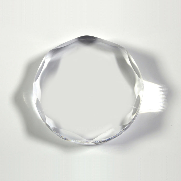 Screen Printed Scalloped Circle Paperweight Award - 4” dia x 3/4”